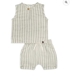 Baby Boy Casual Sleeveless Top and Short Outfit Set